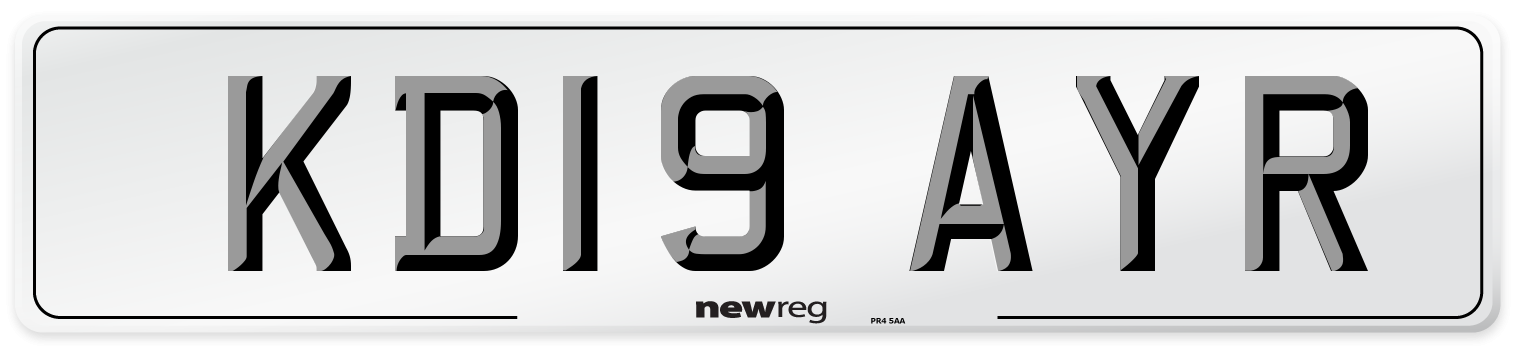 KD19 AYR Number Plate from New Reg